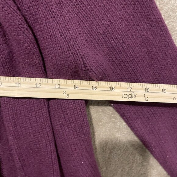 Old Navy Womens Cape Cardigan  Chunky Knit Open Sweater Purple Button Small - Picture 8 of 9